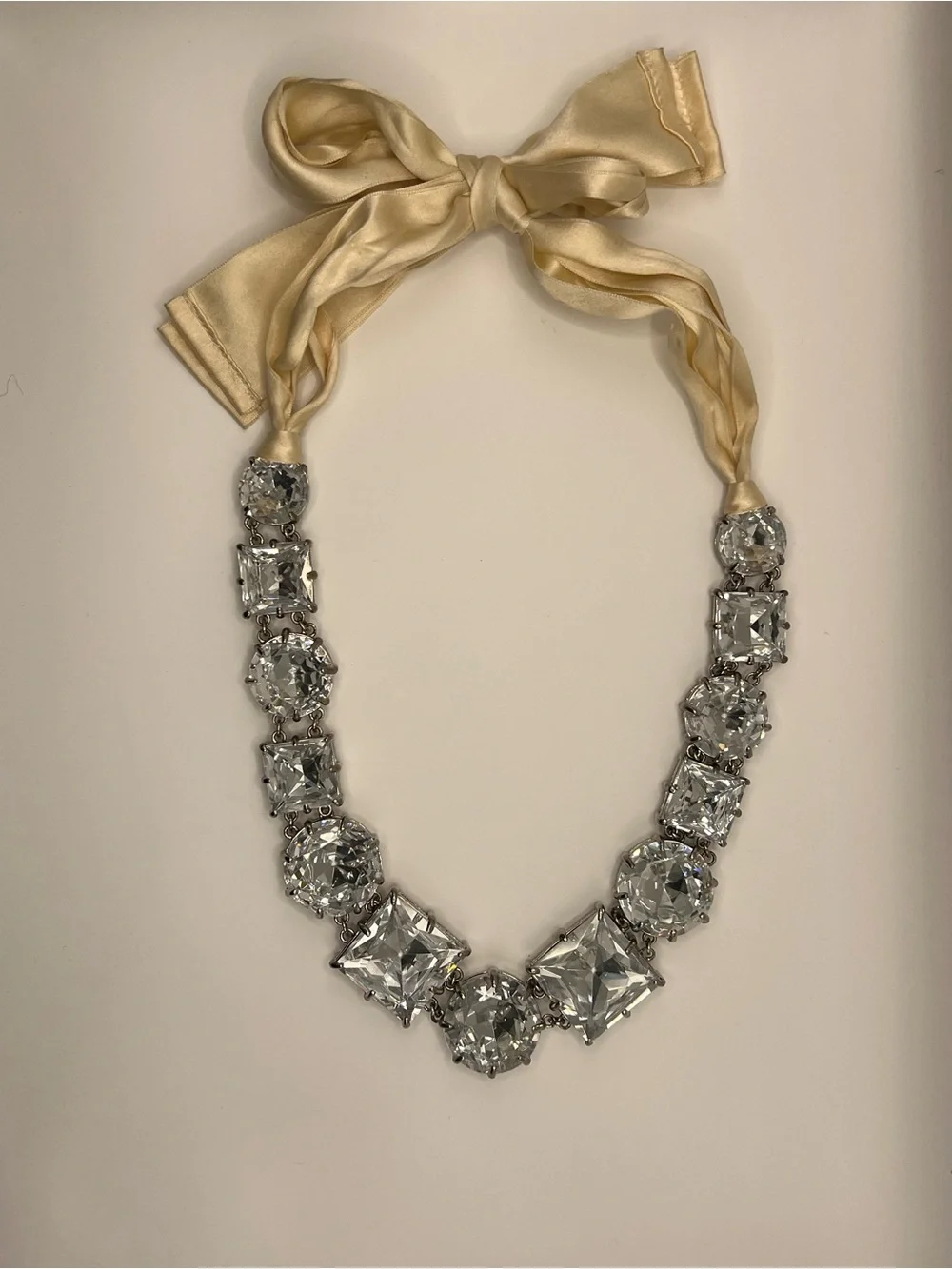Kate Spade Satin Ribbon Crystal Collar Necklace